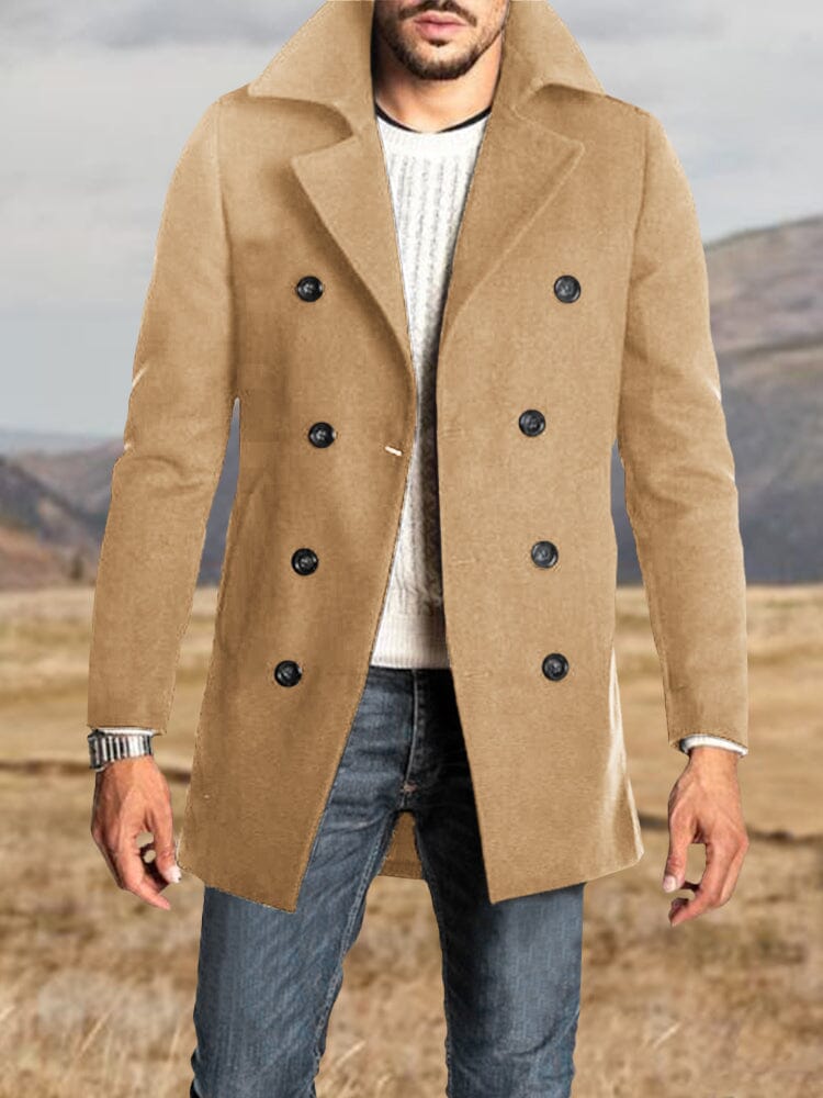 Stylish Double-Breasted Tweed Coat