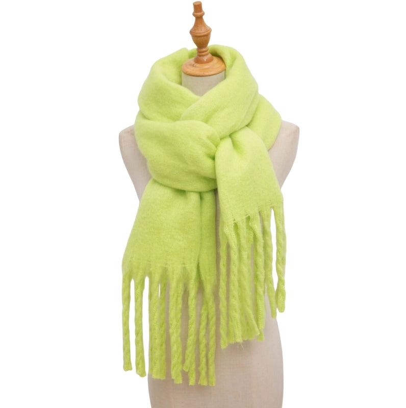 Women's Minimalist Solid Color Polyester Scarf
