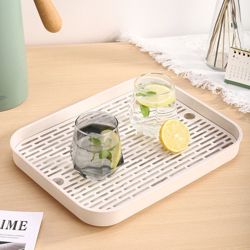 Tea Tray Household Tray Light Luxury Modern Draining Small Tea Set  Living Room Kitchen