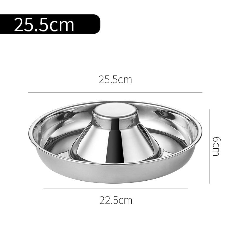 New Anti-pour Stainless Steel Cat Food Plate Bottom Stop Bowl Creative Anti-rust Dog Food Pet Feeding Cat Food Bowl