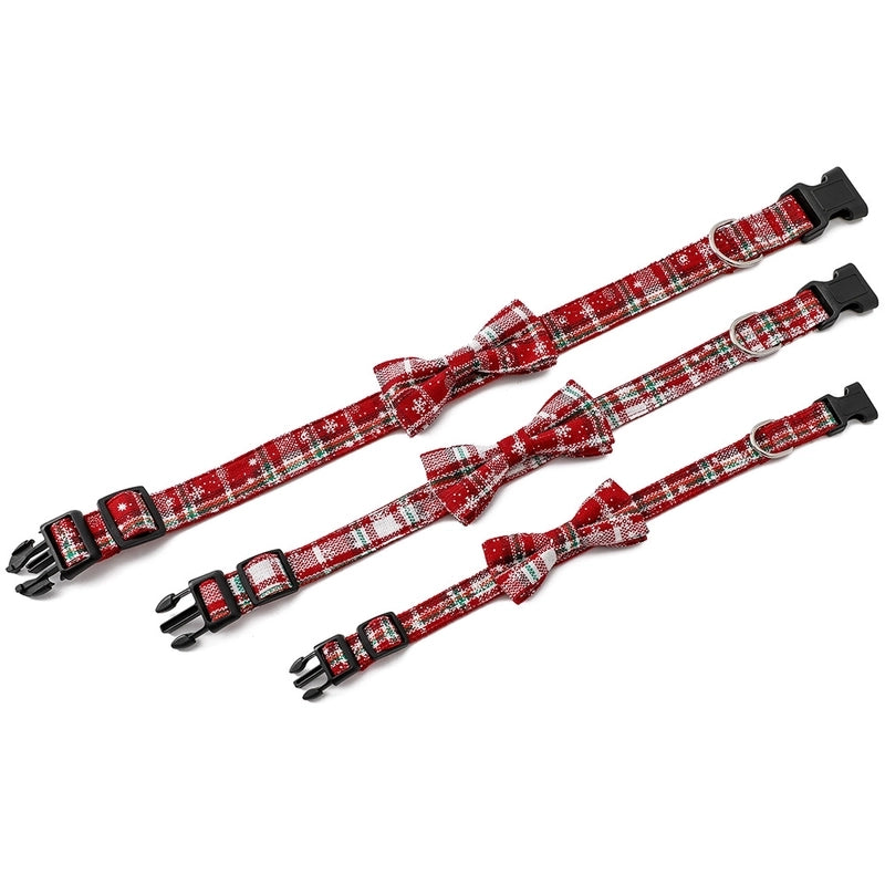 British Style Nylon Christmas Lattice Pet Collar 1 Piece