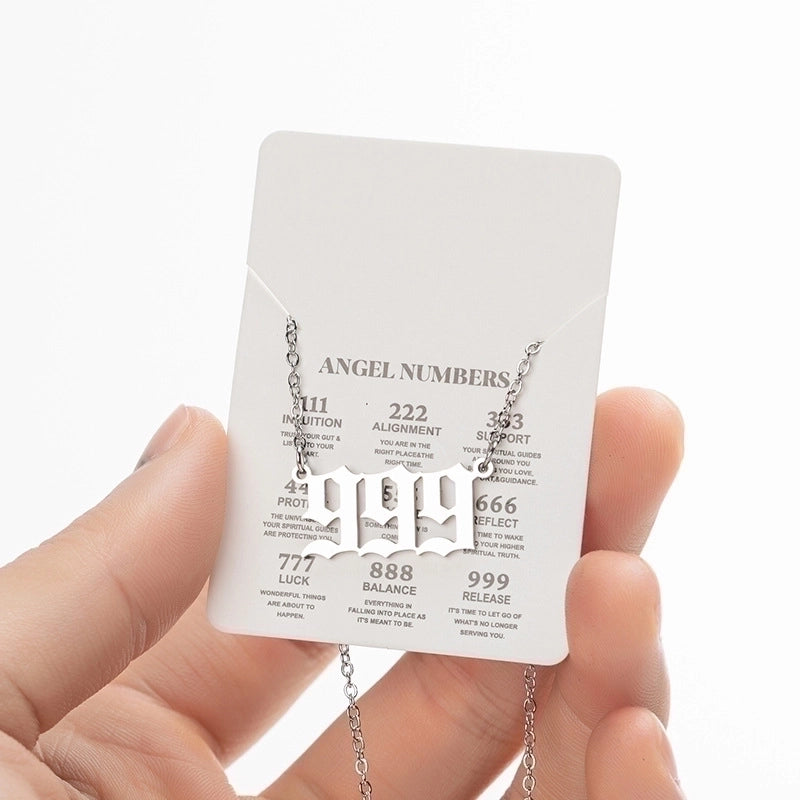 Retro Letter 201 Stainless Steel 18K Gold Plated Plating Stainless Steel Necklaces