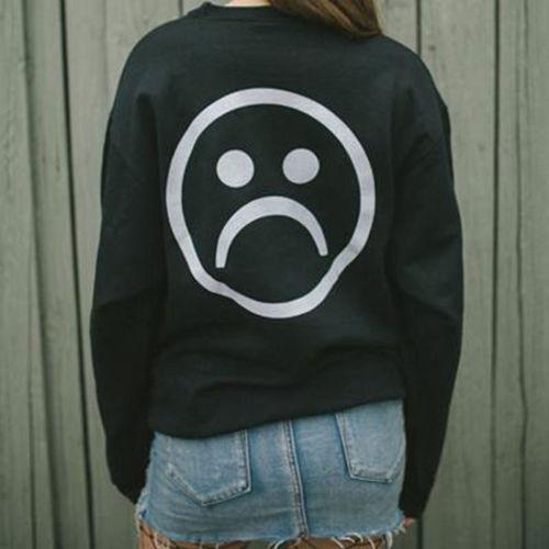 Sad Emoji Long Sleeve Tee