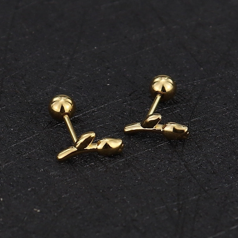 1 Piece Minimalist Commute Geometric Plating Titanium Steel Cartilage Earrings