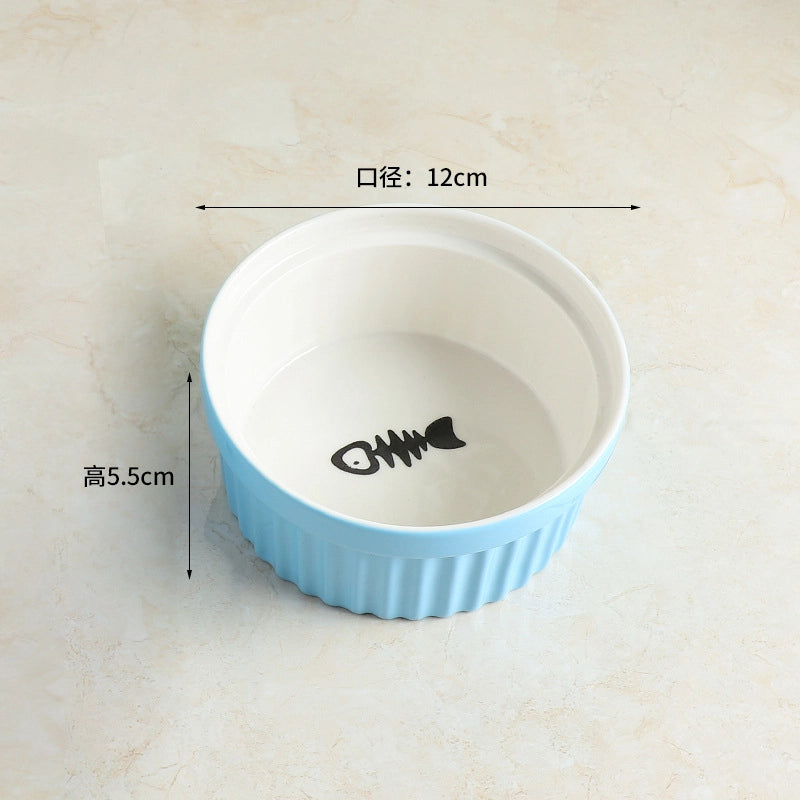 Solid Wood Pet Food Bowl Cat Cage Villa Style Hanging Fixed Dog Bowl Cat Food Waterproof Anti-overturn