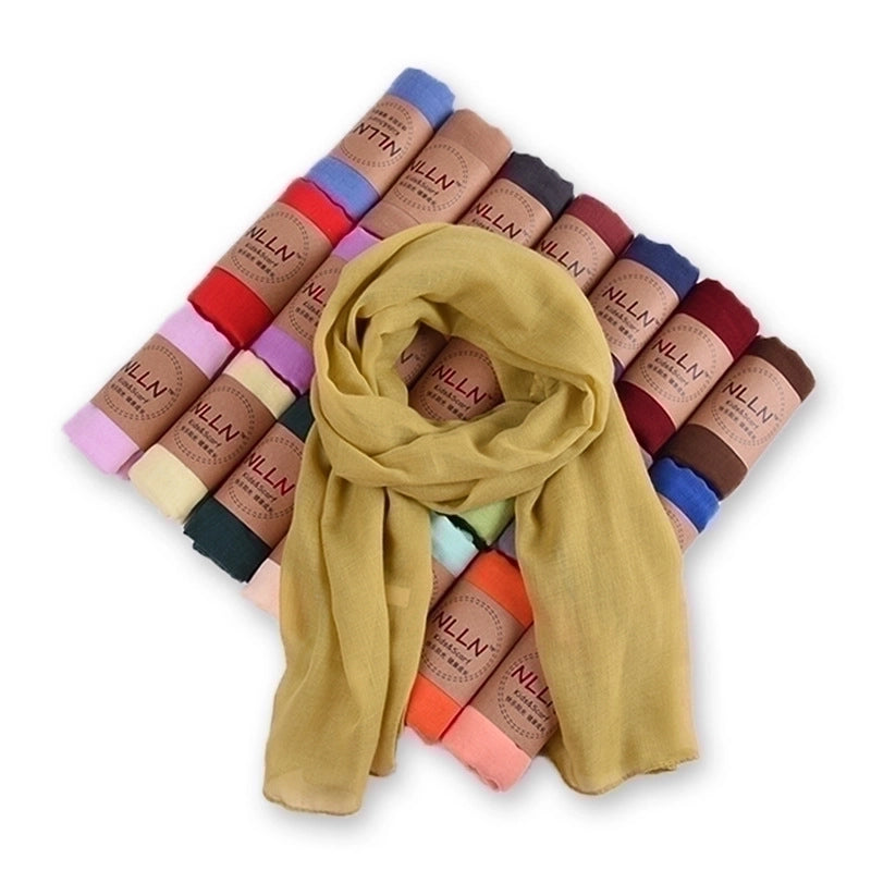 Unisex Minimalist Solid Color Scarf 1 Piece