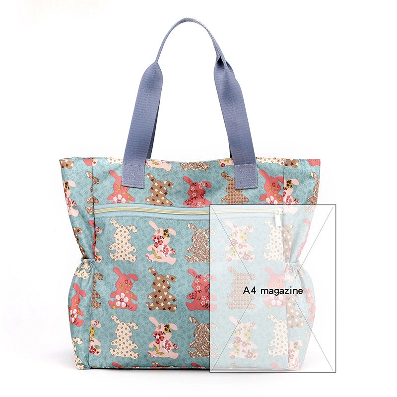 Women's Large Nylon Color Block Vintage Style Classic Style Square Zipper Handbag