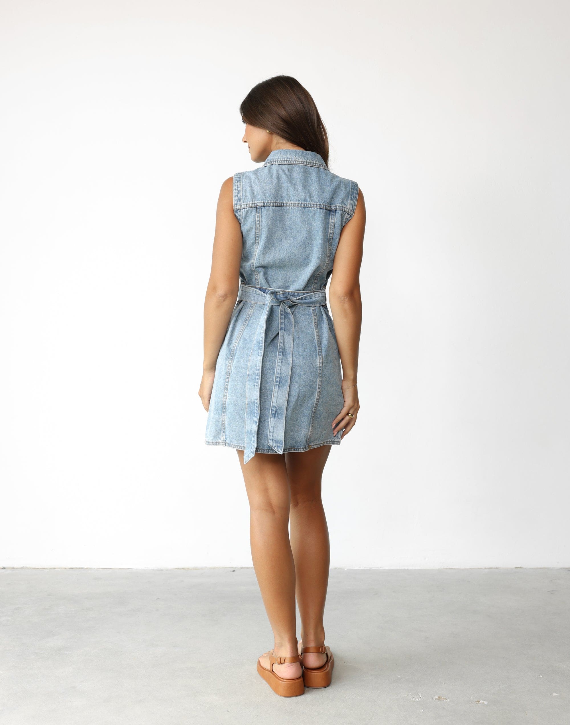 Winnie Mini Dress (Denim Blue)