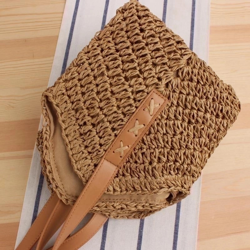 Women's Large Spring&summer Straw Vintage Style Straw Bag