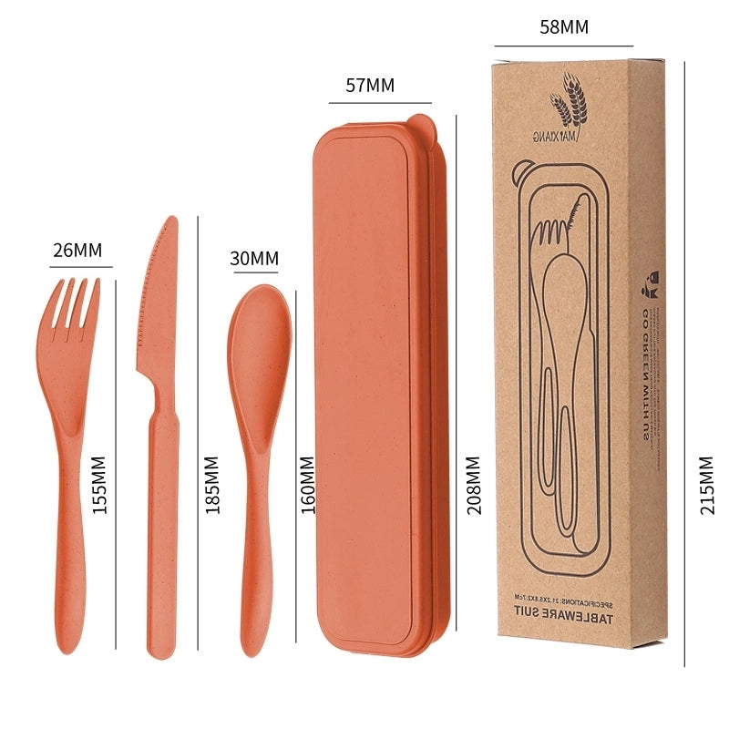Casual Solid Color Wheat Straw Tableware 1 Set