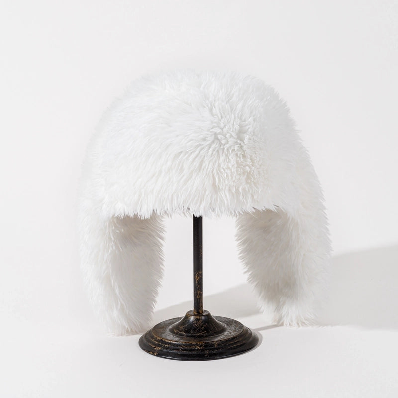 Women's Exaggerated Punk Streetwear Solid Color Eaveless Wool Cap