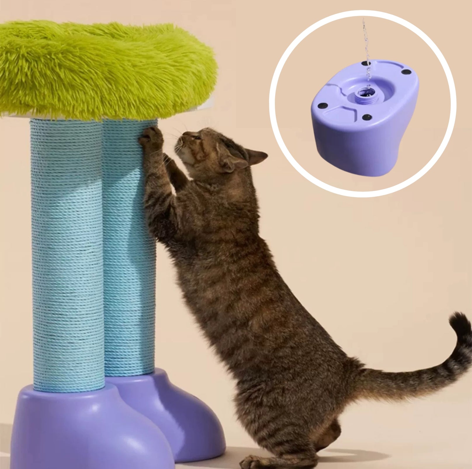 MAKESURE 3-in-1 Cat Scratcher. Bed. and Side Table - Stylish Feline Furniture