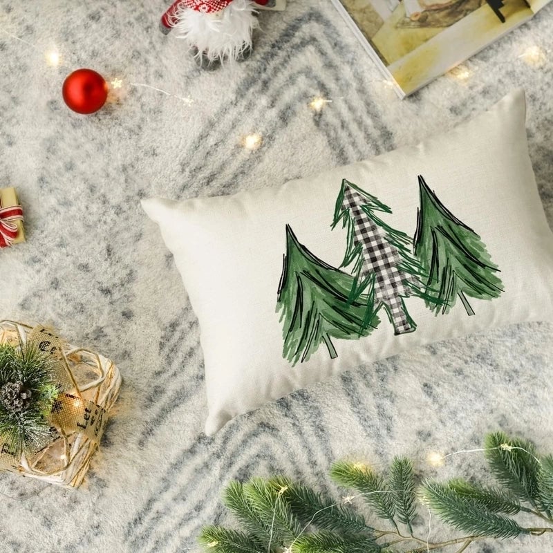 Christmas Vacation Letter Linen Pillow Cases Couch & Sofa Decor