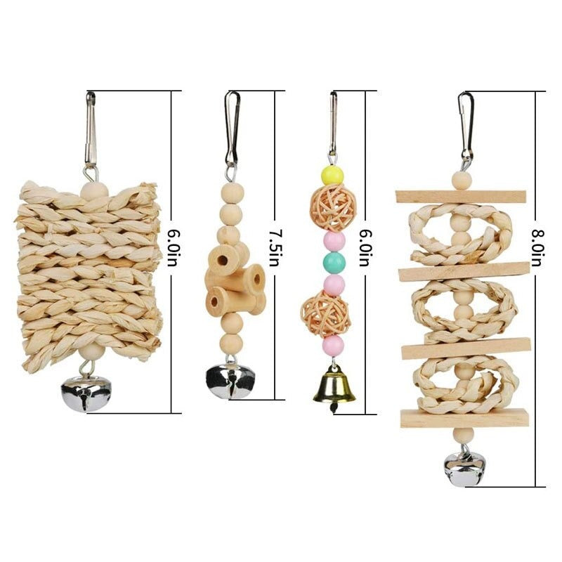 Toys Set Parrot Cage Accessories