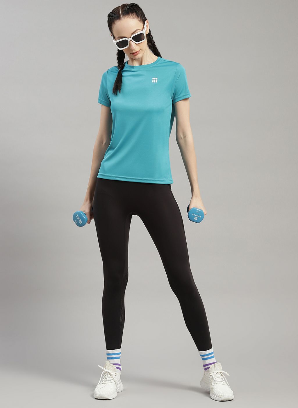 Women Blue Solid Top