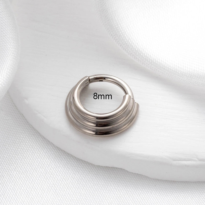 1 Piece Nose Rings & Studs Minimalist Classic Style Circle 316L Stainless Steel  Plating