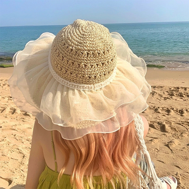 Women's Vacation Minimalist Bow Knot Big Eaves Sun Hat