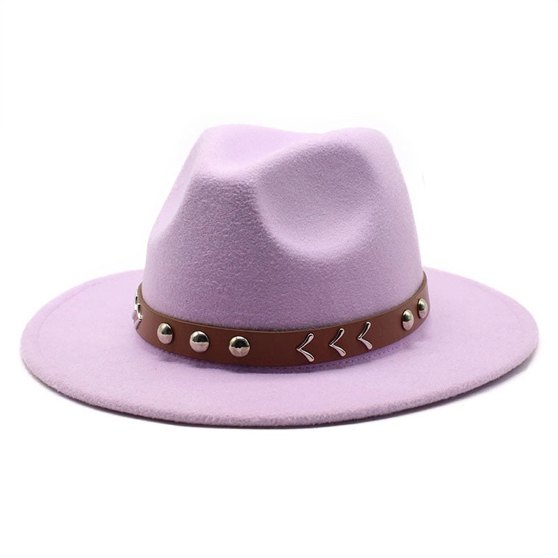 Wool Top Hat Autumn And Winter Casual Big Brim Men's And Women's Retro Felt Hat Fashion Trend Jazz Hat