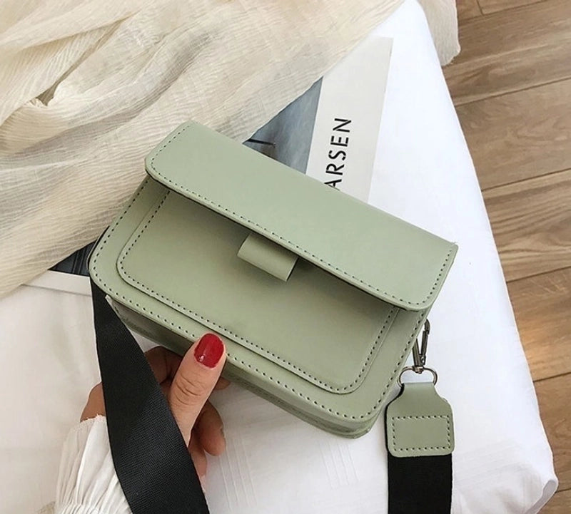 Small Pu Leather Vintage Style Square Bag