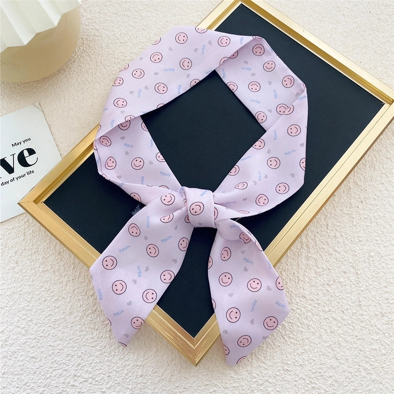 Fashion Printing Streamer Narrow Silk Scarf