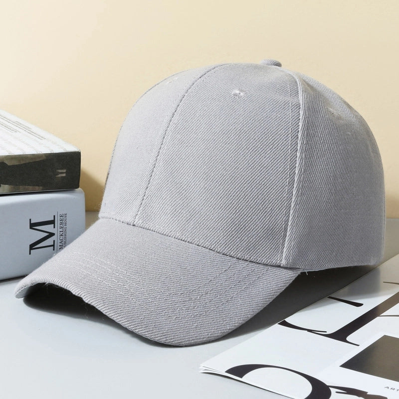 Hat Spring And Autumn New Solid Color Printable Logo Advertising Hat Sunscreen Cap Sports Baseball Cap Light Plate Cap