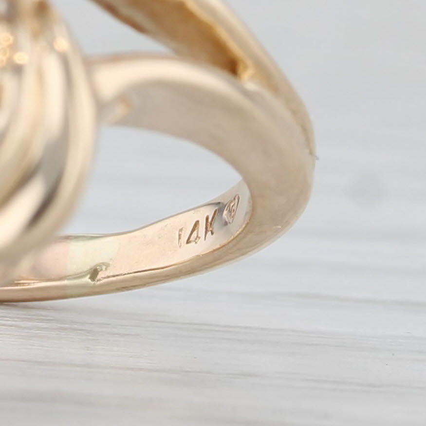 2ctw Diamond Cluster Cocktail Ring 14k Yellow Gold Size 8