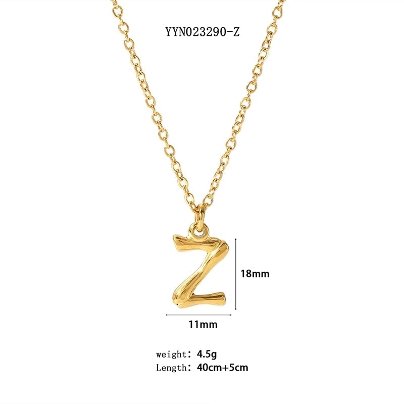 304 Stainless Steel 18K Gold Plated Minimalist Plating Letter Sweater Chain