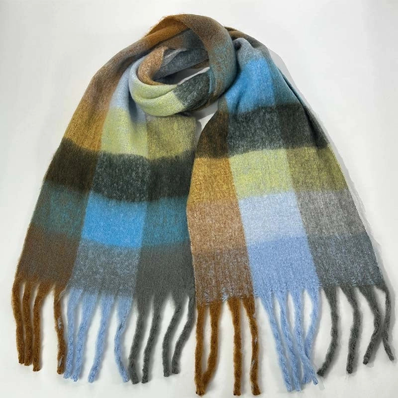 Women's Vacation Minimalist Multicolor Polyester Tassel Scarf