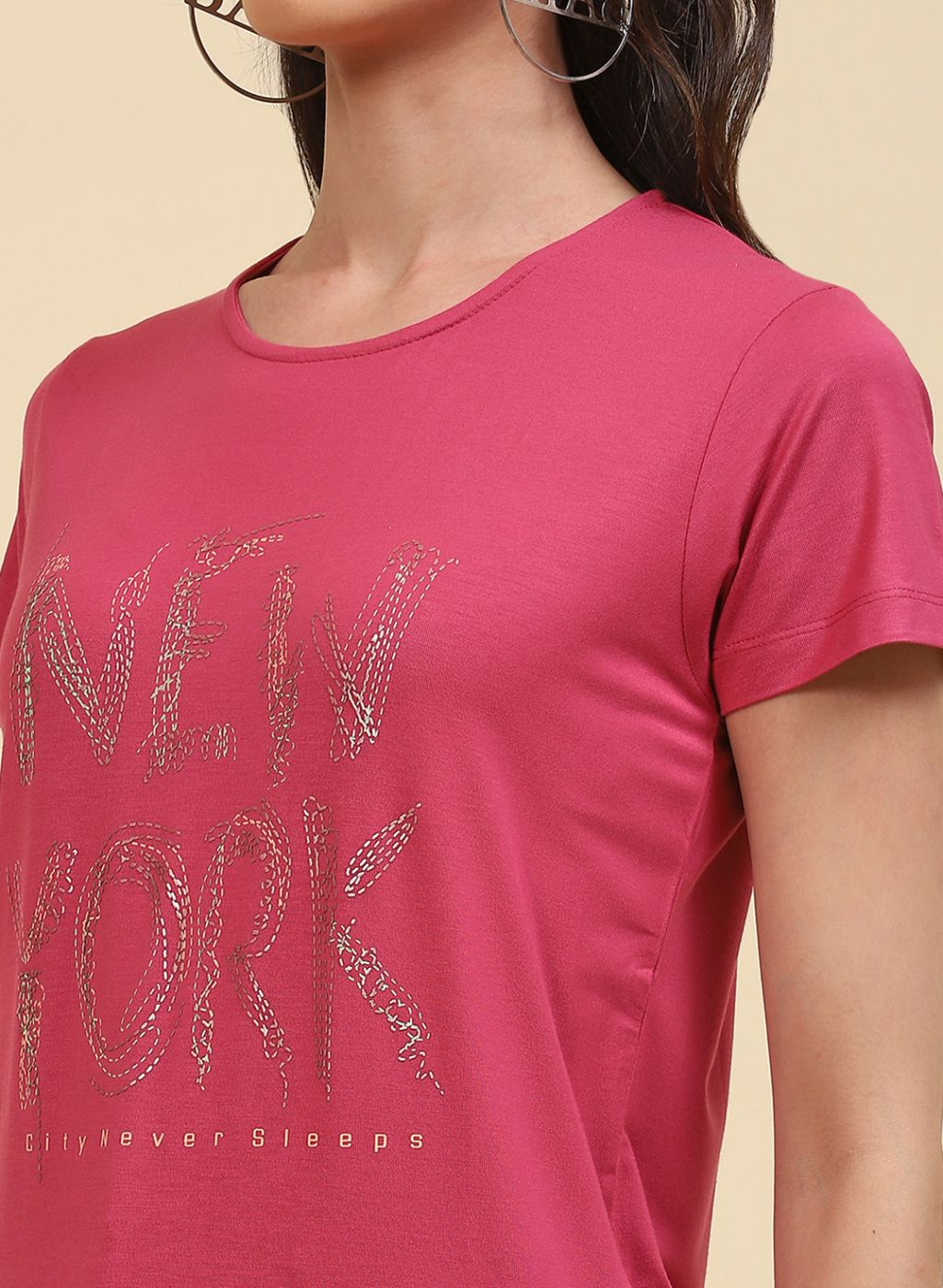 Women Pink Printed Top