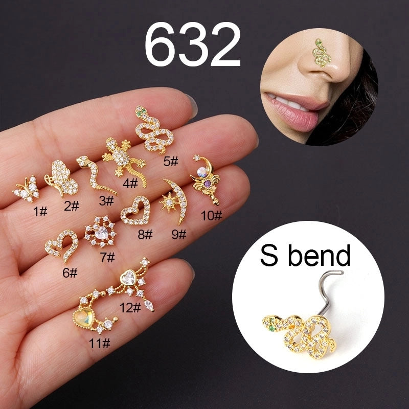 Nose Rings & Studs Fashion Animal Metal Plating