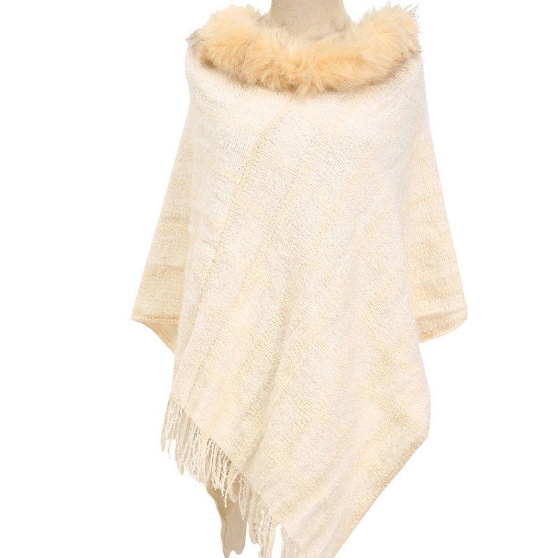 Women's Streetwear Plaid Polyester Tassel Shawl