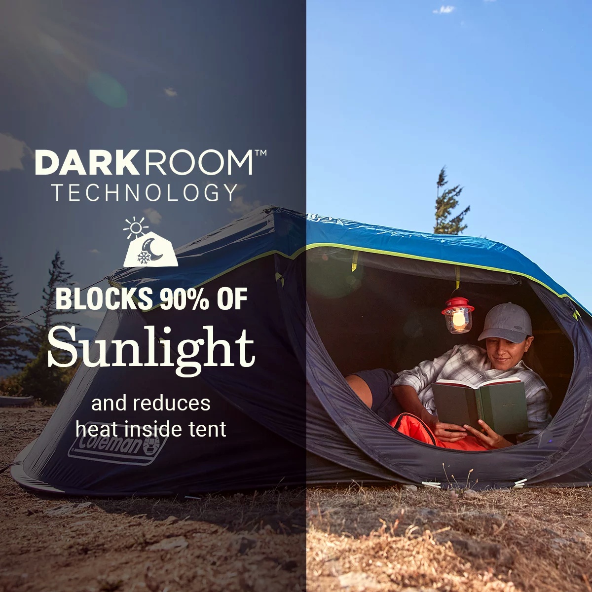 2-Person Camp Burst™ Pop-Up Tent with Dark Room™ Technology