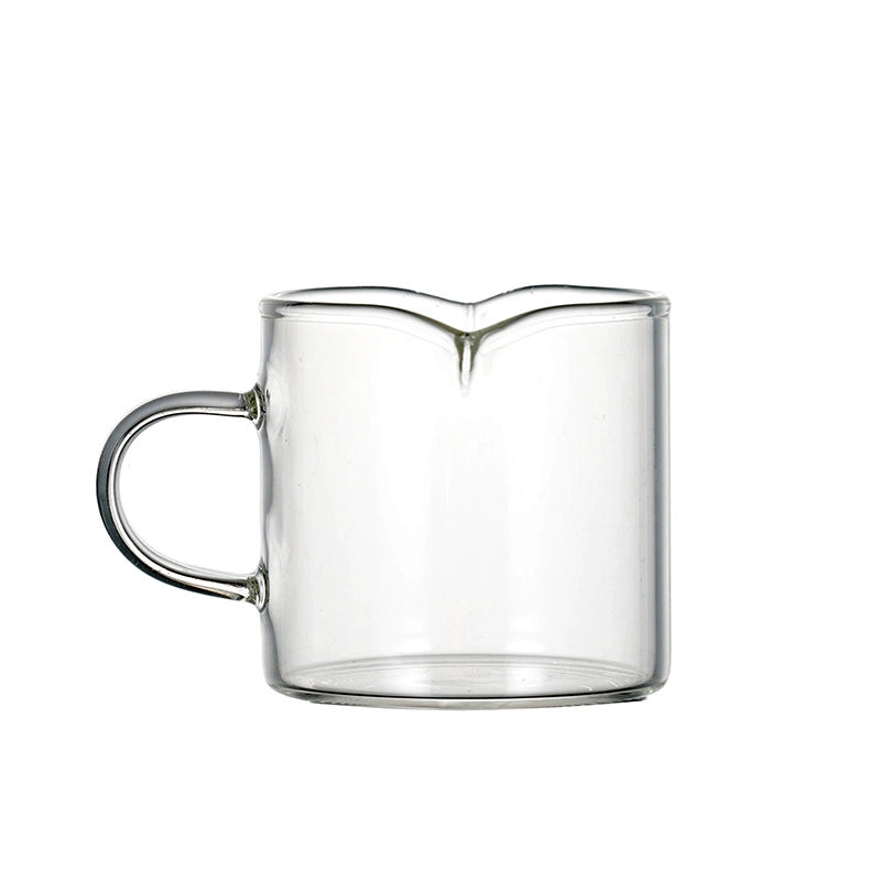 Milk Jar Latte Flower Cup Wooden Handle Small Milk Cup Seasoning Juice Container Dip Dish  Glass Small Milk Cup