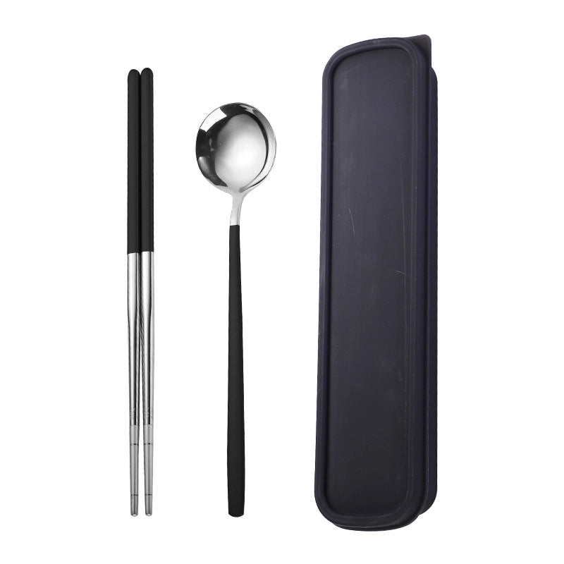 Fashion Solid Color Stainless Steel Tableware 1 Set