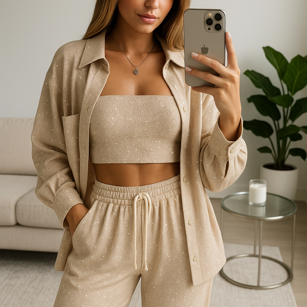 Sequin Three Piece Set
