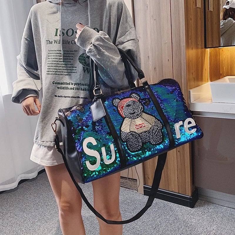 Unisex Cute Animal Pu Leather Waterproof Travel Bags