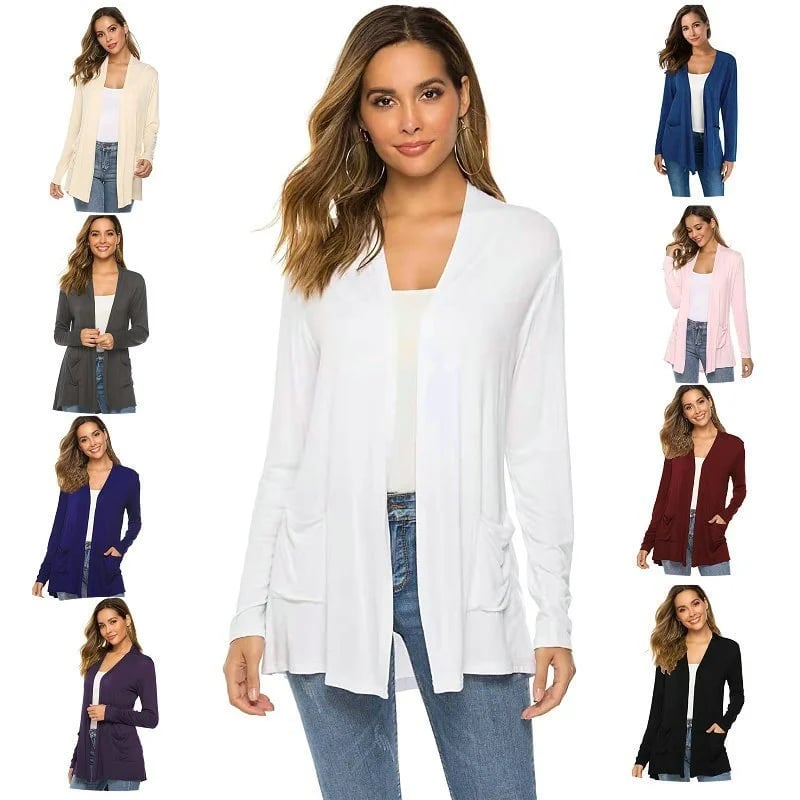 🔥 Last Day Promotion 49% OFF💕Women's Casual Lightweight Open Front Long Sleeve Cardigans