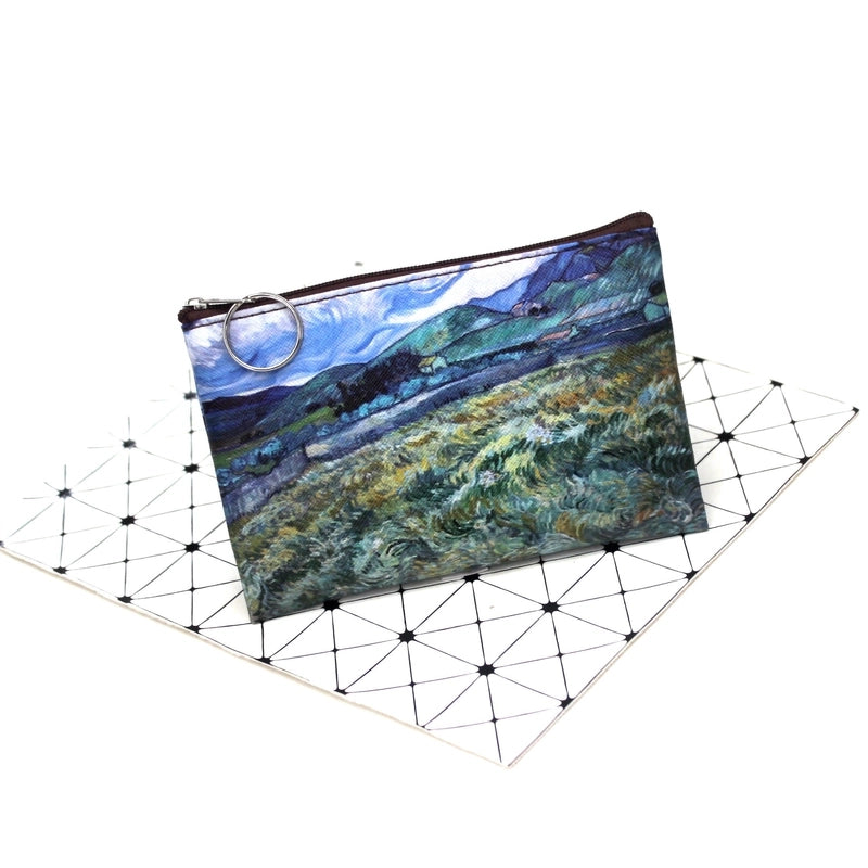 Women's Geometric Pu Leather Zipper Coin Purses