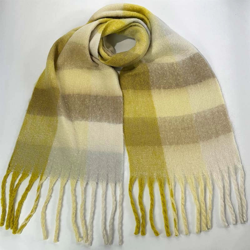 Women's Vacation Minimalist Multicolor Polyester Tassel Scarf