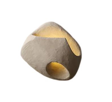 Artistic Modern Wall Sconce - Organic Stone Design