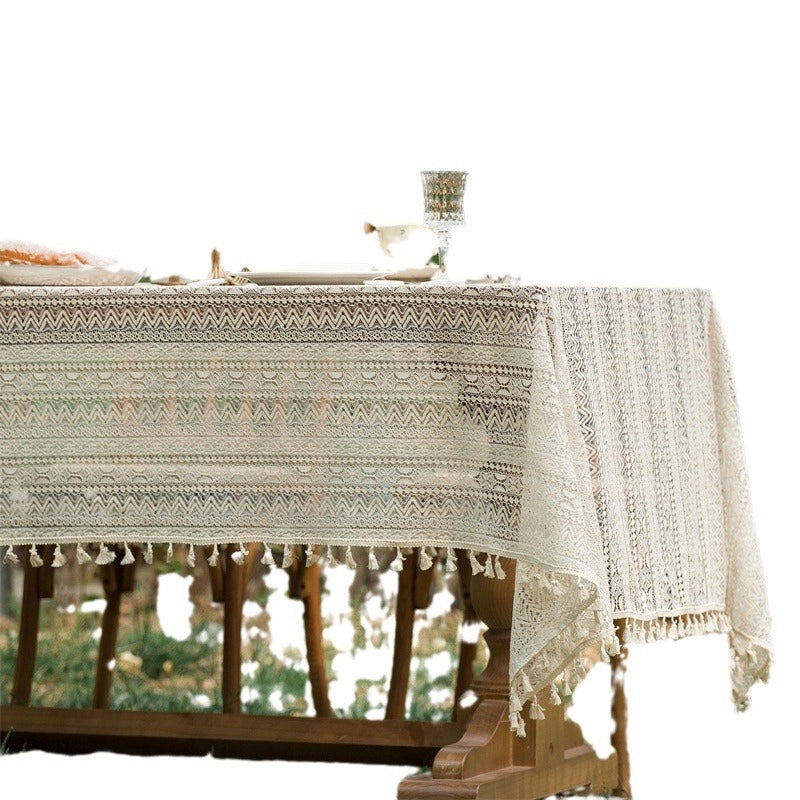 Retro Solid Color Polyester Cotton Tablecloths