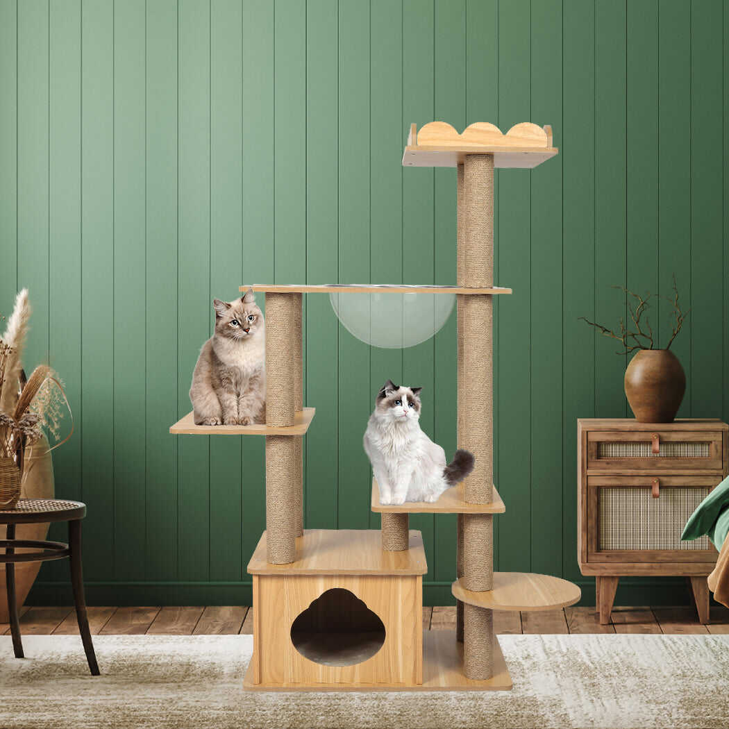 130cm Cat Scratching Post/Tree/Condo - Wood