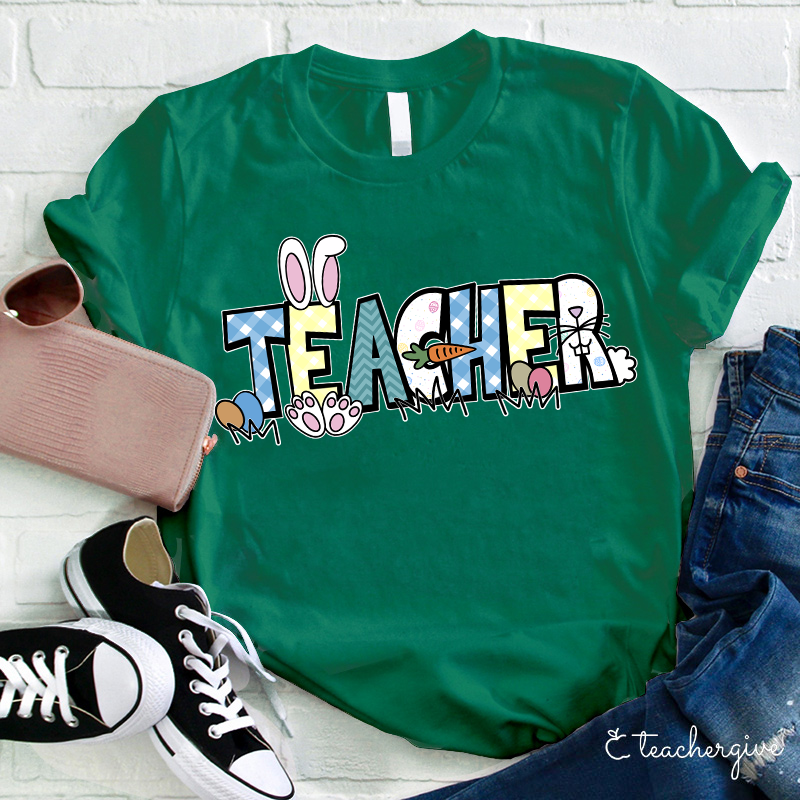 Happy Easter Bunny Teacher T-Shirt