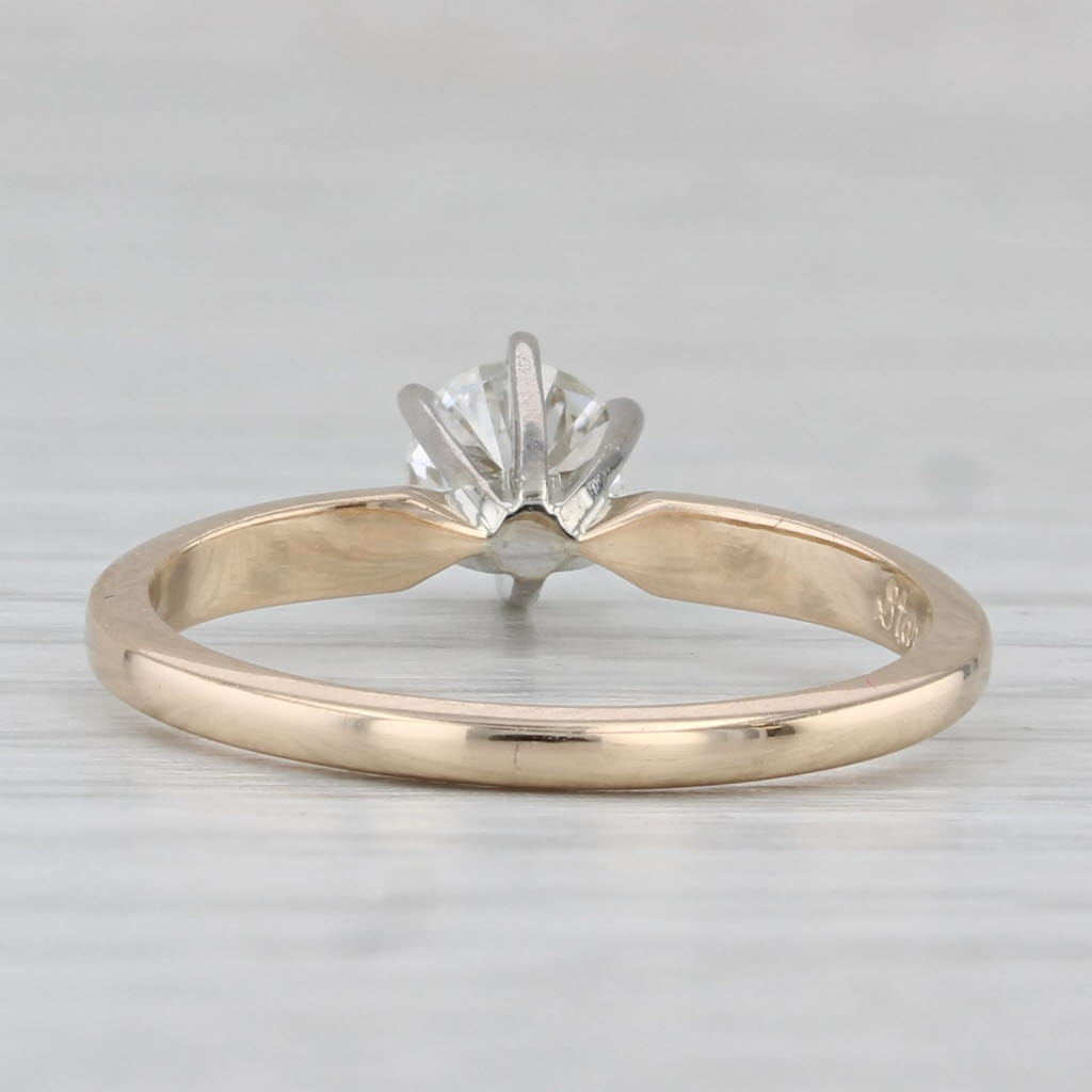 0.44ct Star of Love Diamond Solitaire Engagement Ring 14k Gold Size 6.25 Carlyle
