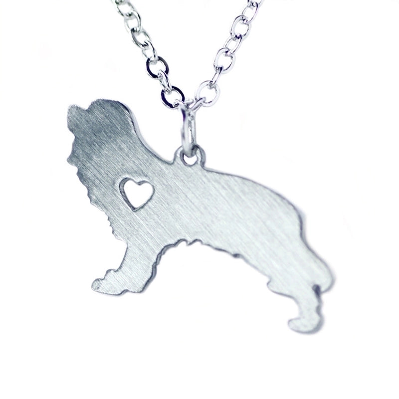 304 Stainless Steel Cute Slice Polishing Animal Dog Necklace Titanium Steel Necklace