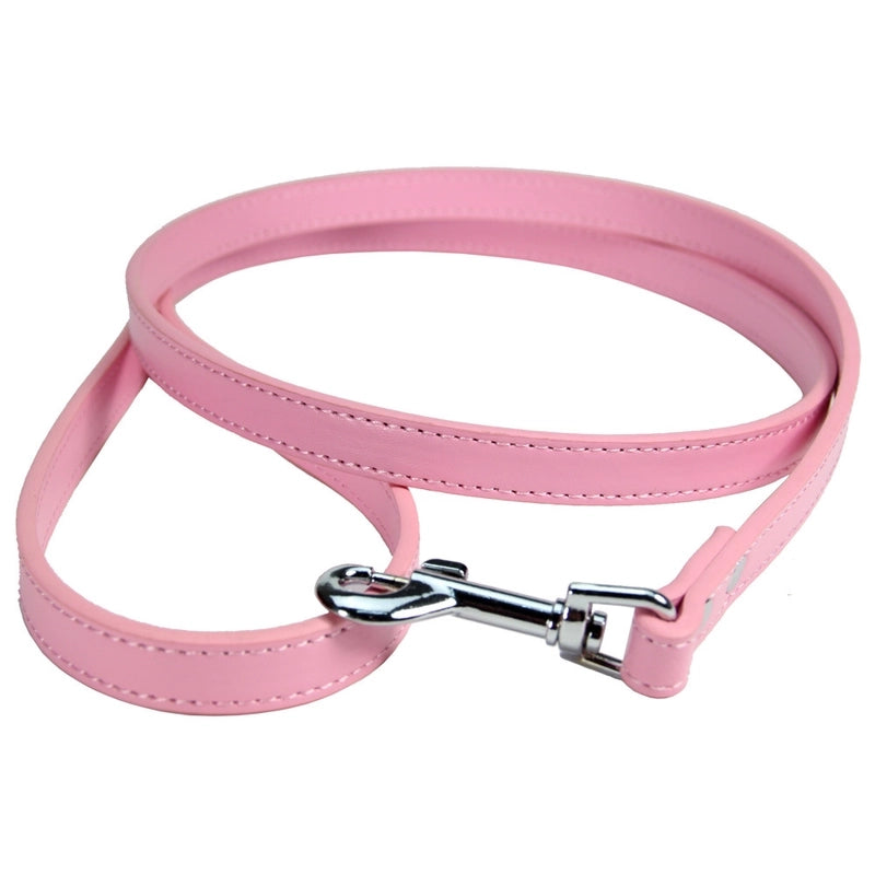 Simple Solid Color Pet Dog Cat Anti-lost Pu Leather Hand Holding Rope
