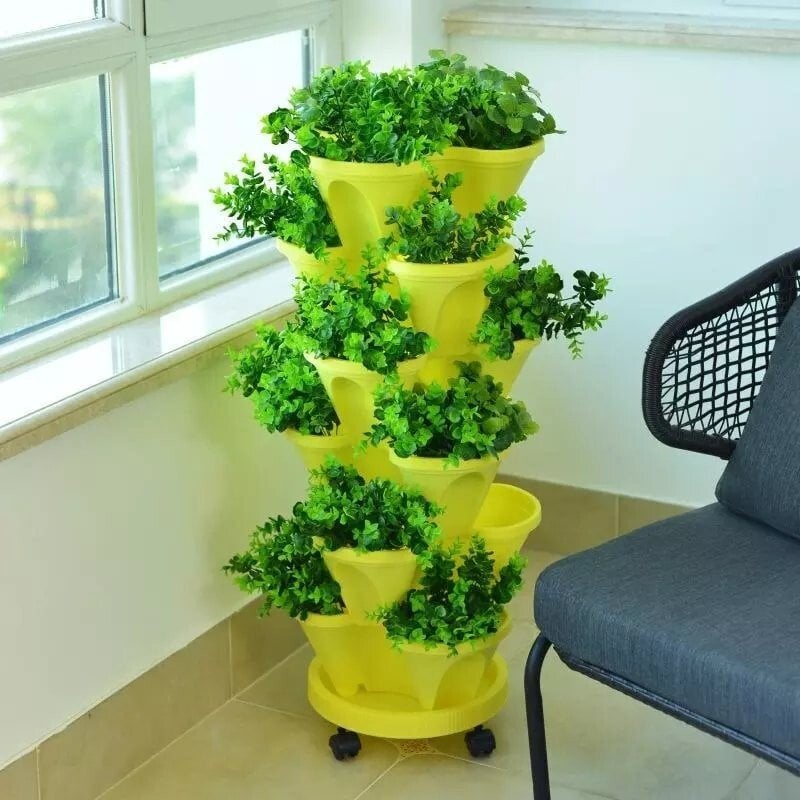 🌼Spring Sale -Stand Stacking Planters Strawberry Planting Pots