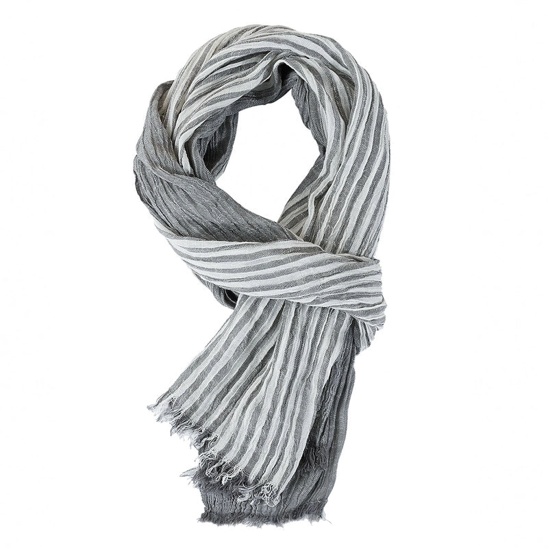 Men's Scarf Spring And Summer Pinstripe Scarf Navy Color Matching Yarn-dyed Thin Casual Men's Scarf Blue