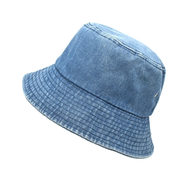 Unisex Minimalist Solid Color Wide Eaves Bucket Hat