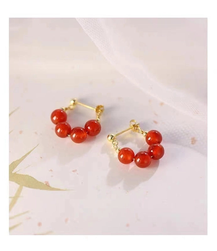 1 Pair Fashion Flower Butterfly Bow Knot Inlay Alloy Artificial Pearls Rhinestones Shell Earrings